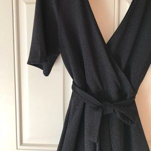 francesca's miami SMALL black sparkle jumpsuit